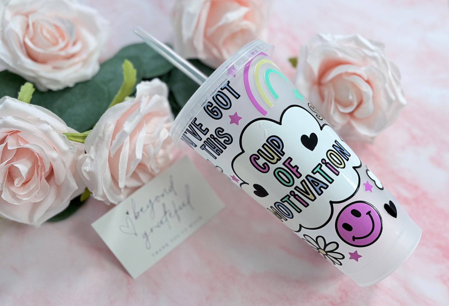 The 'Cup of Motivation' 24oz Cold Cup