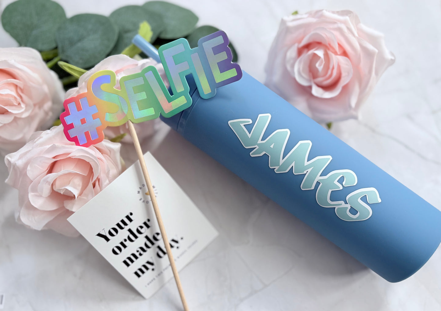 Blue Personalised Bottle