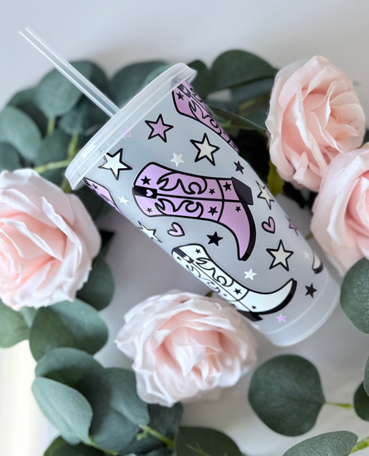 The 'Cowboy Boots' 24oz Cold Cup