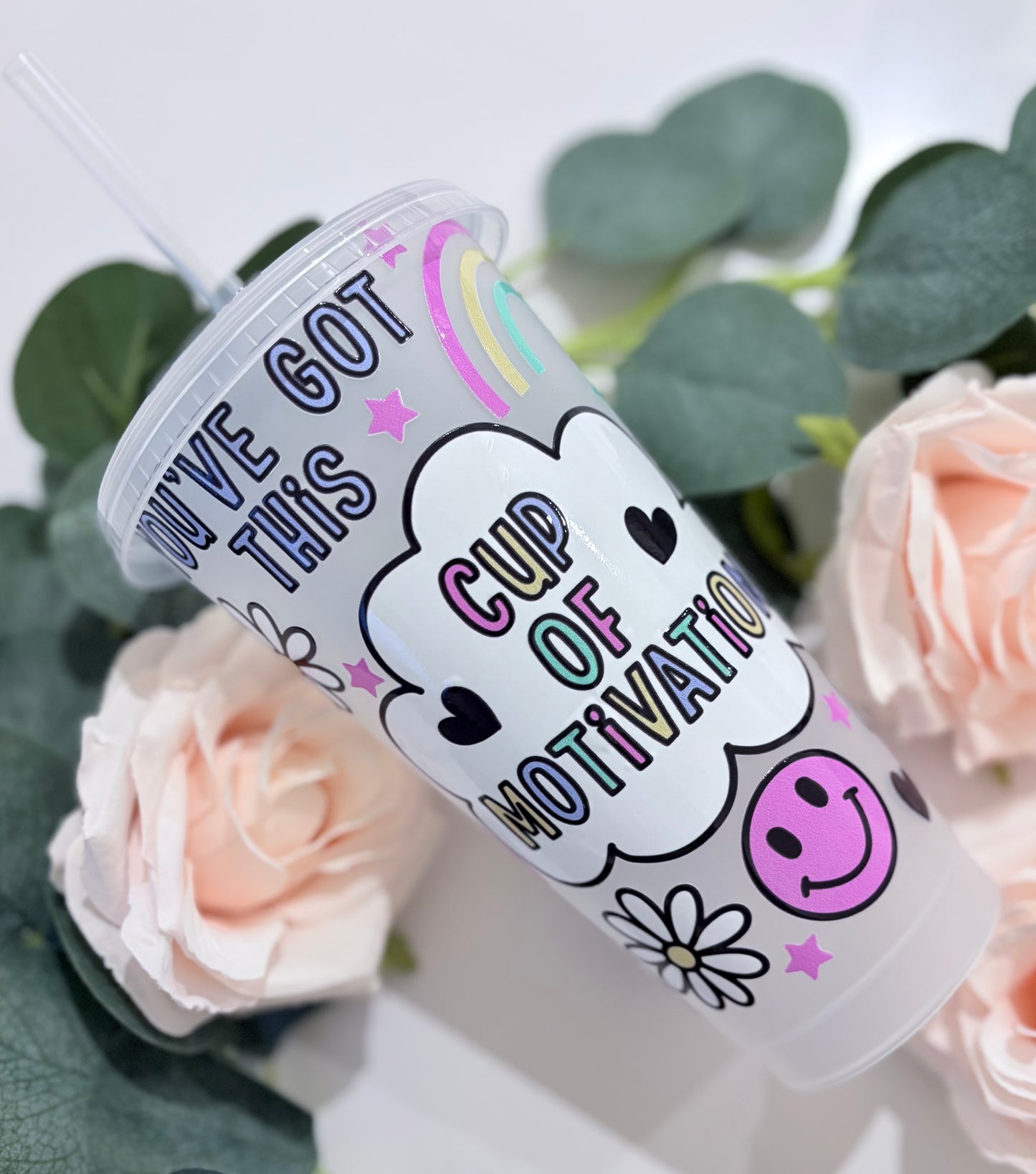 The 'Cup of Motivation' 24oz Cold Cup