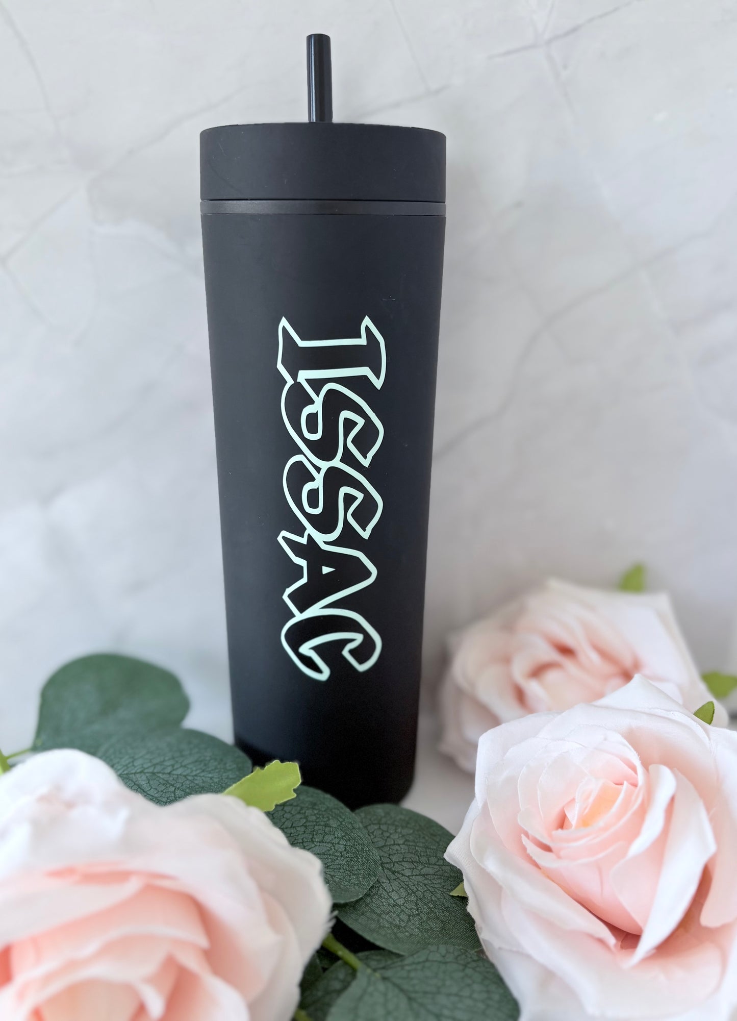 Matte Black Personalised Bottle