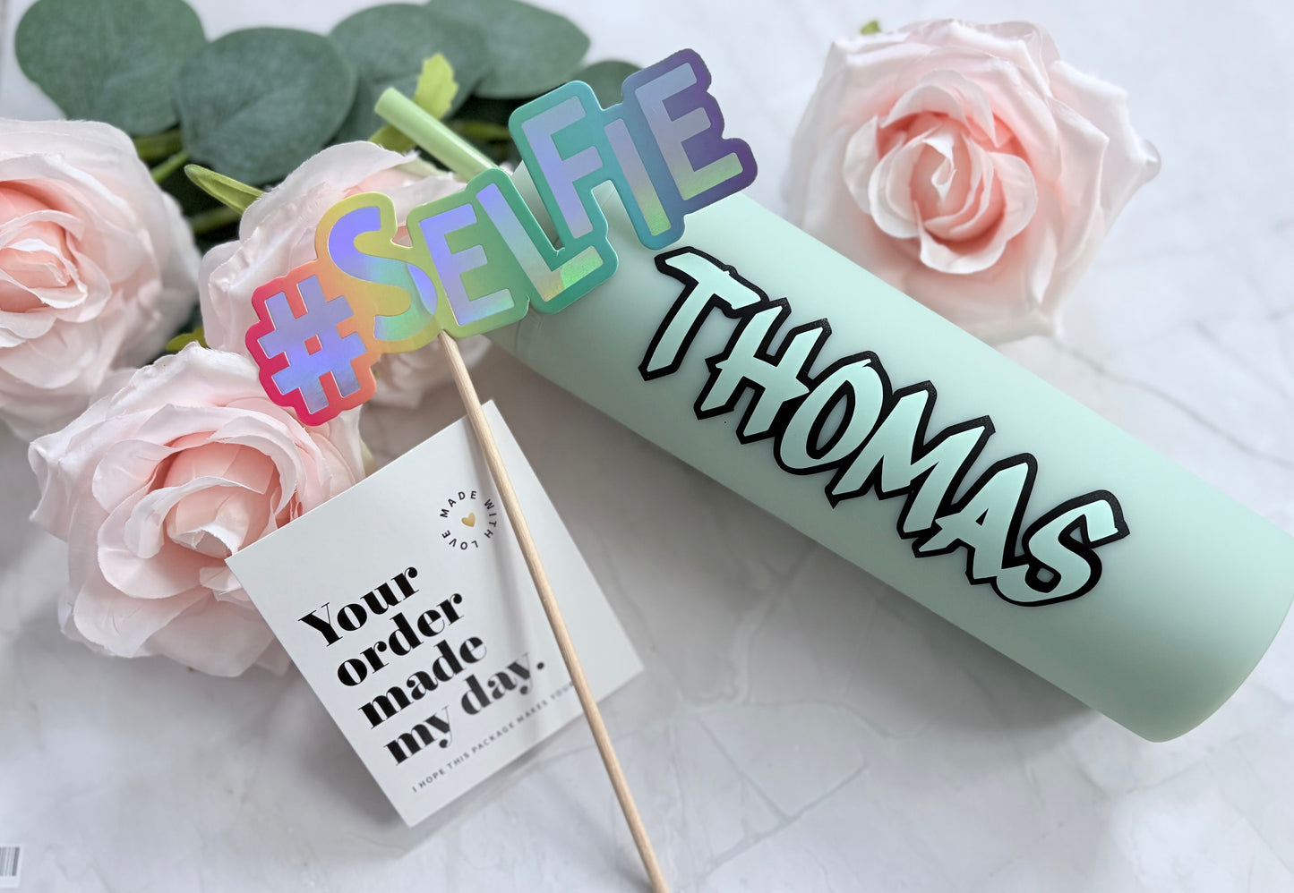 Mint Green Personalised Bottle